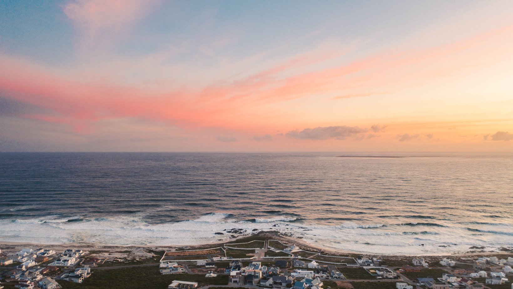 Aerial Shot of Beach Front Properties